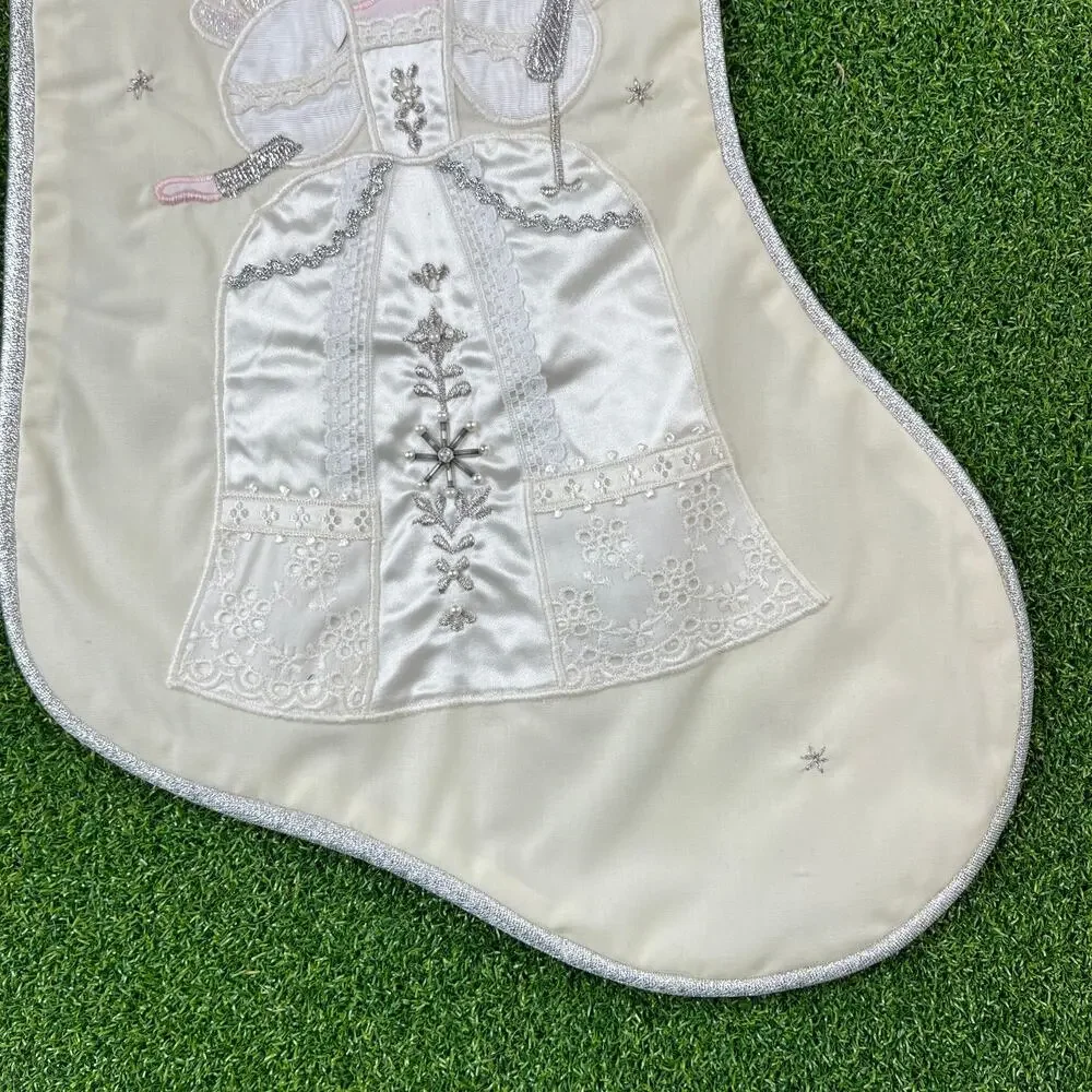 Vintage House of Hatten Angel Embroidered Christmas Stocking